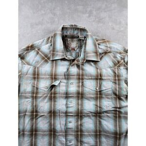 Roper Shirt Mens Medium Plaid Western Snap Long Sleeve Cowboy Rodeo *Read